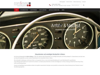 Anlahr & Madeja Partnerschaftsgesellschaft desktop responsive